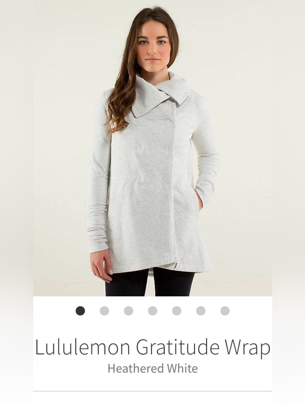 Lululemon Size 4 Gratitude Wrap Heathered White
